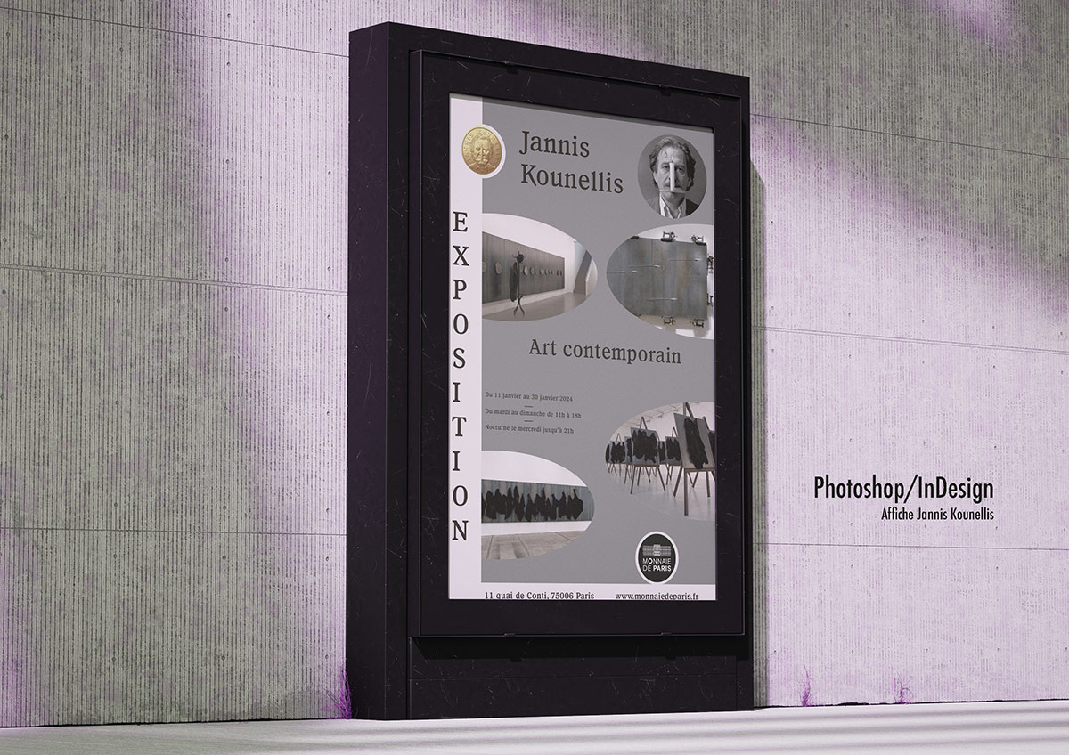 Affiche fictive pour exposition de Jannis Kounnelis